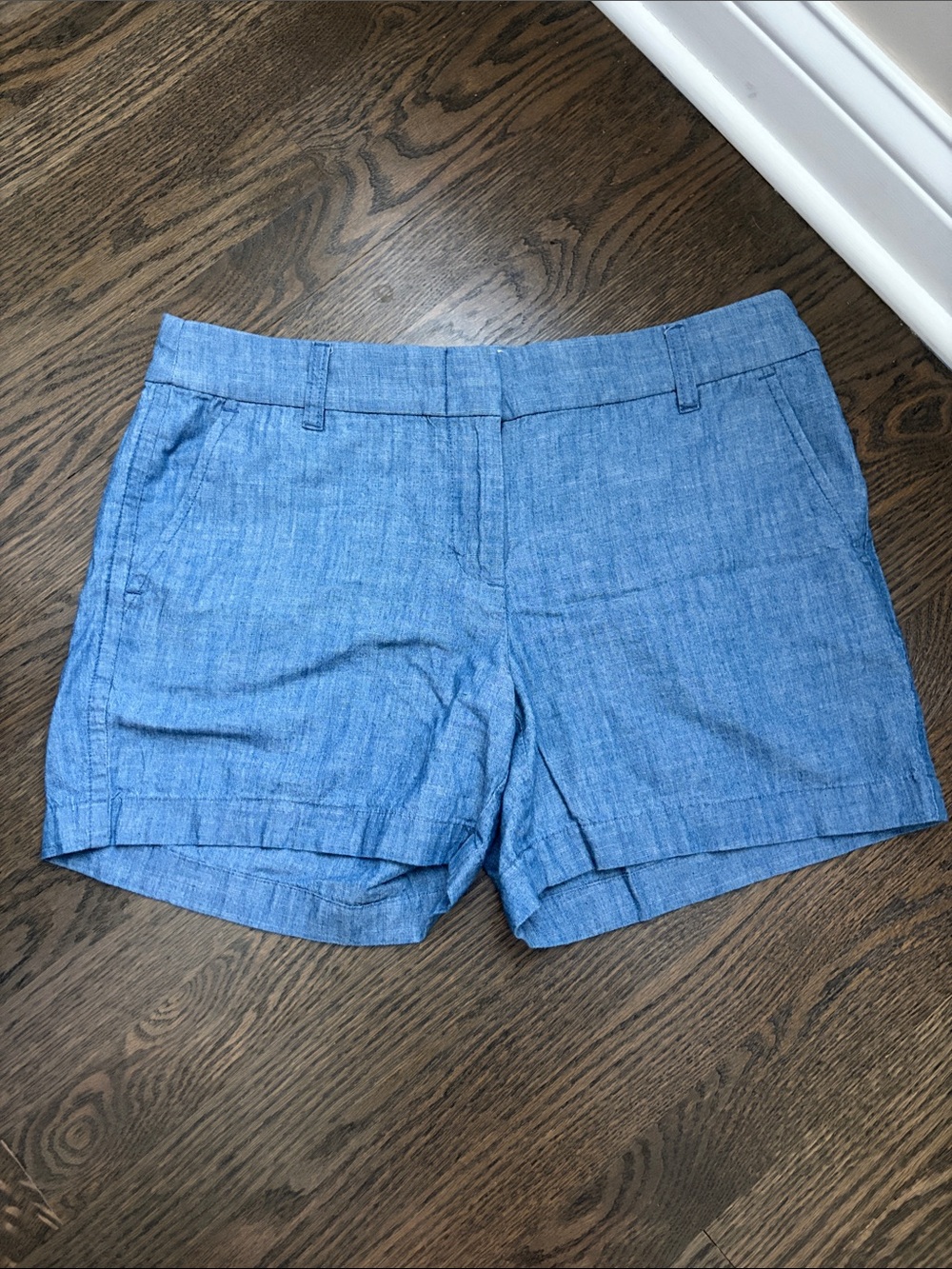 J. Crew Light Chambray Blue Linen Shorts